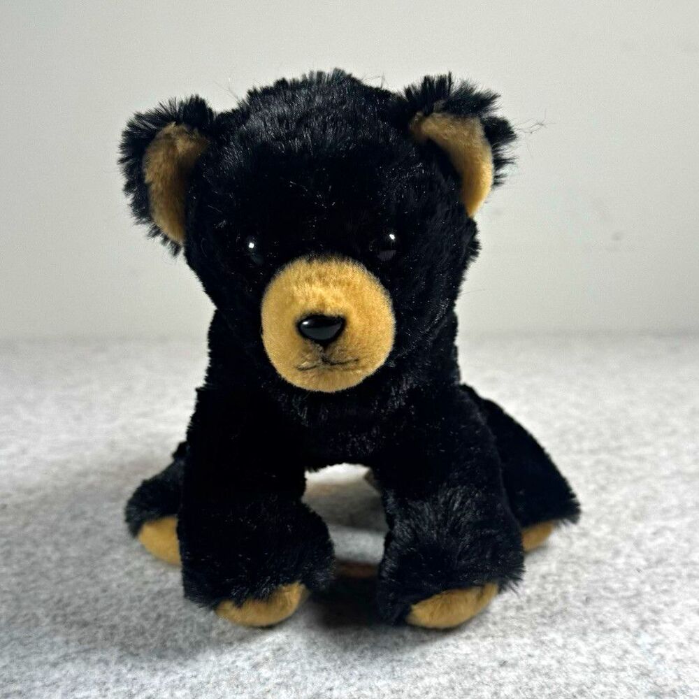 The Bearington Collection Black Bear Plush Stuffed Animal Washable PA10186